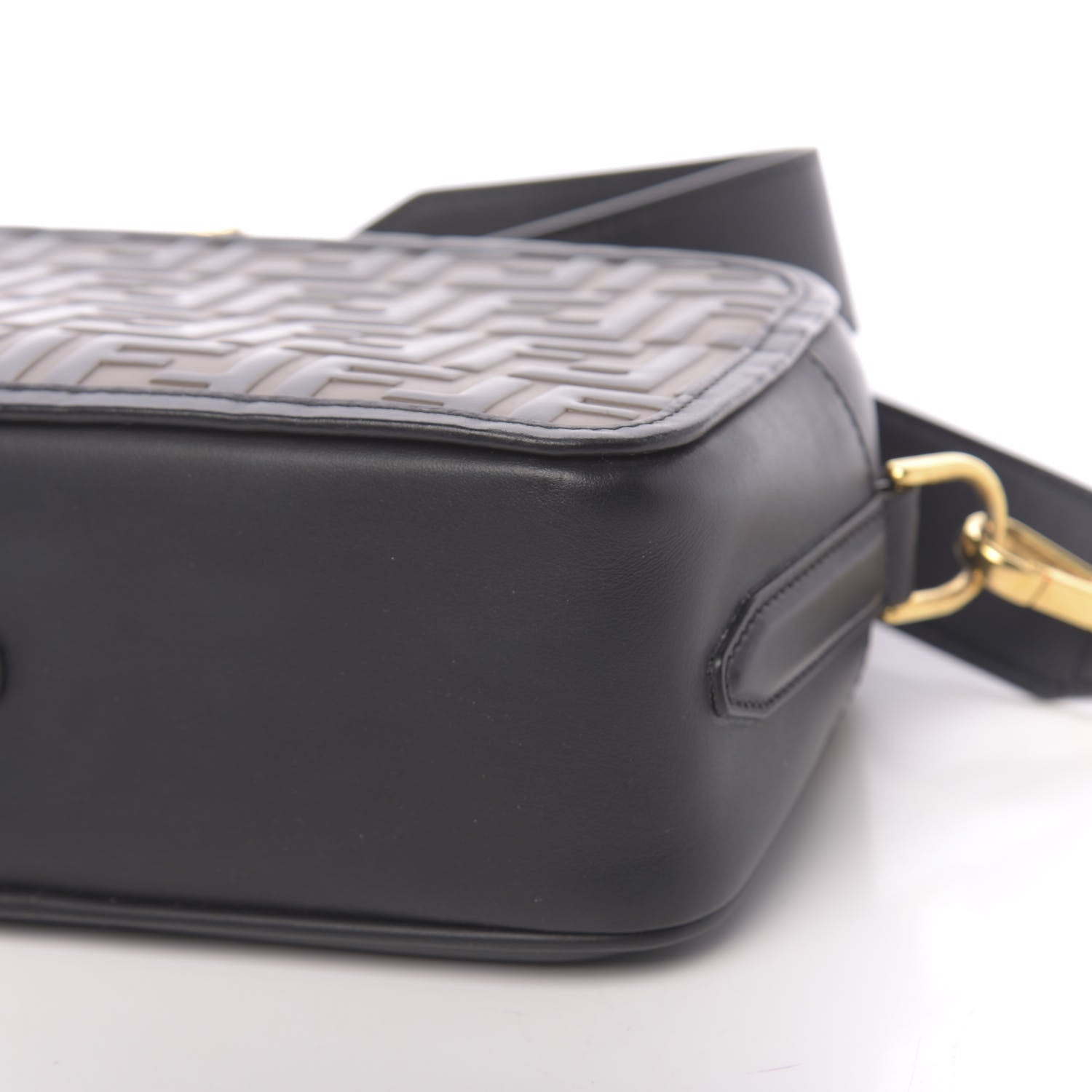 Fendi Vitello Century F is Fendi Bi-Color FF 1974 Embossed Camera Case Maya Black 11 of 11