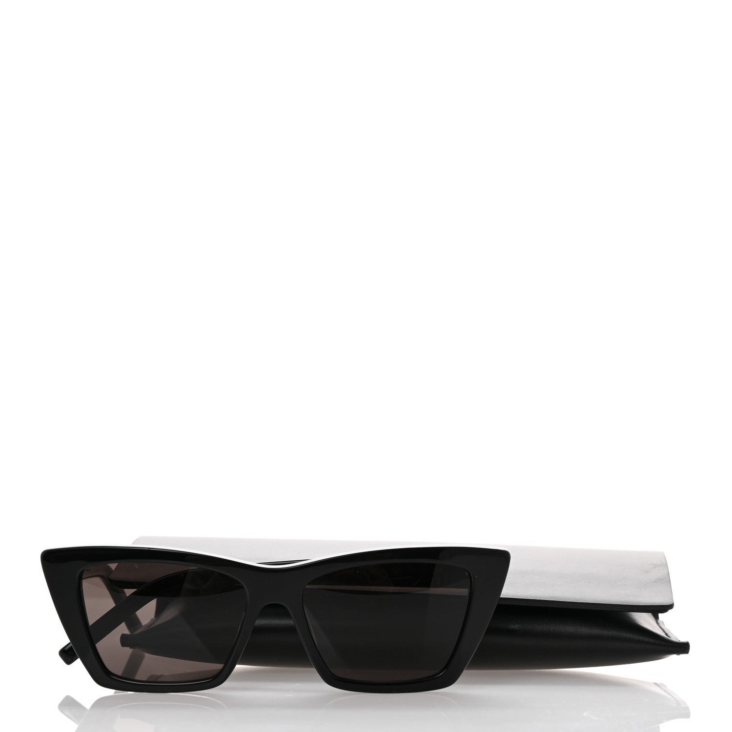 Saint Laurent Acetate Mica Cat Eye Sunglasses SL 276 Black 8 of 9