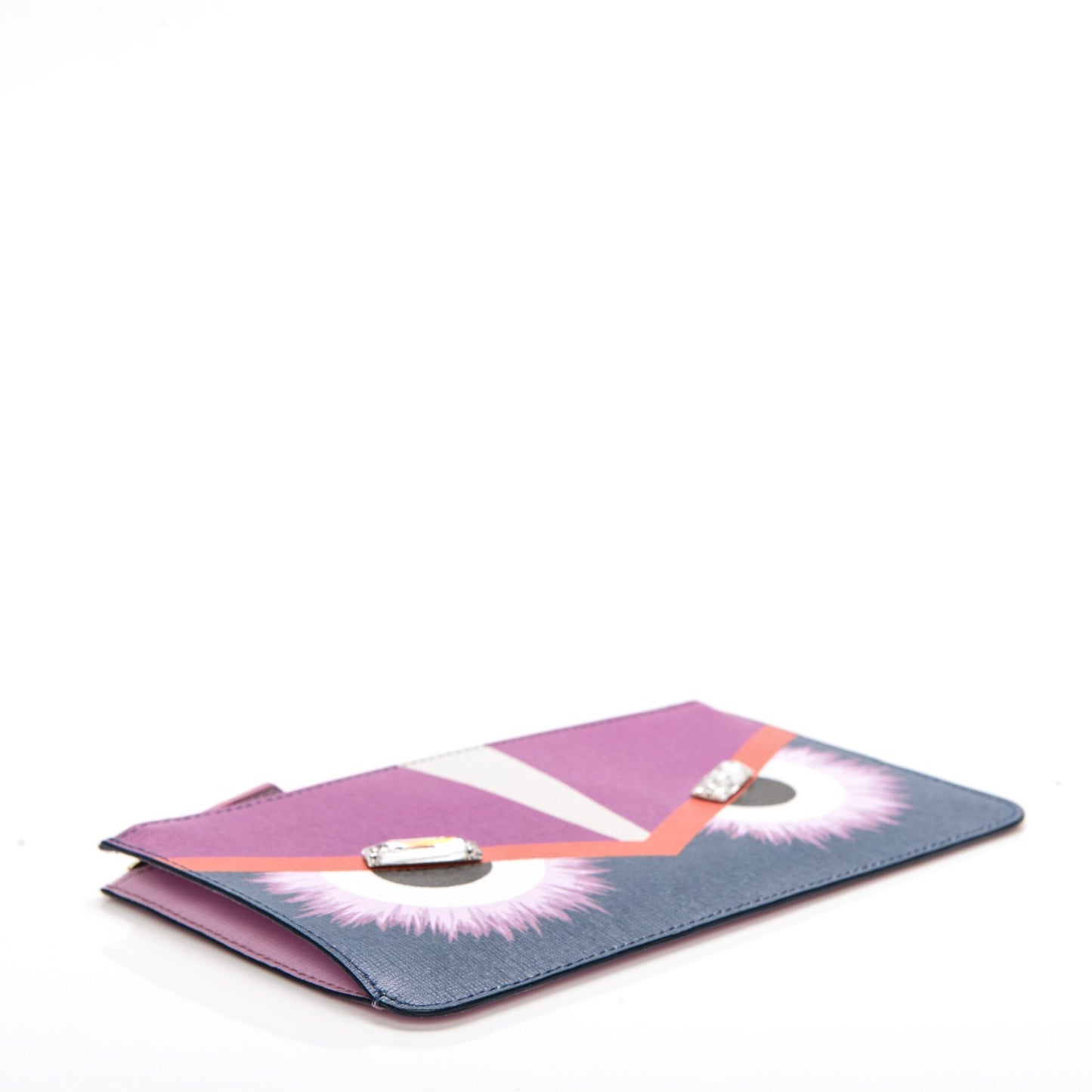 Vitello Elite Crystal Eye Monster Zip Pouch Cobalt Multicolor