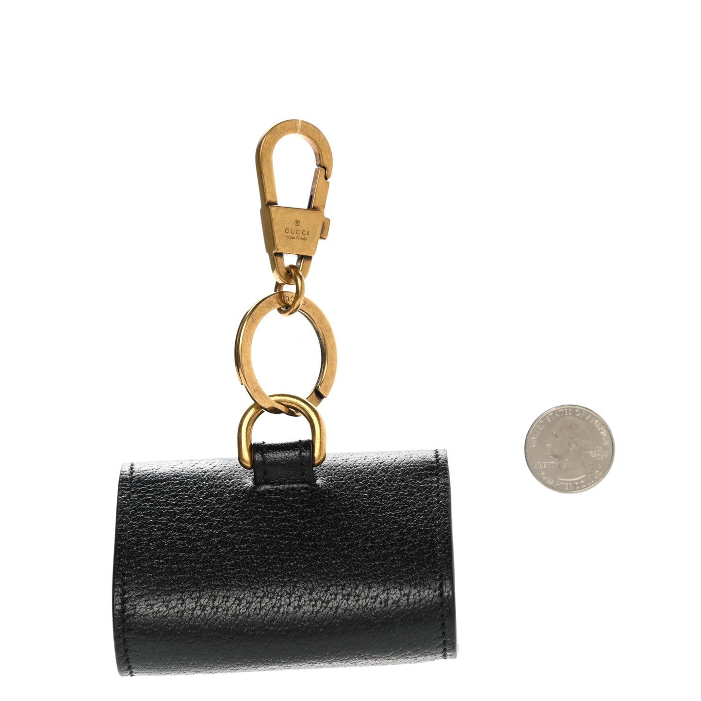 Calfskin Boar Effect GG Marmont AirPods Pro Case Black