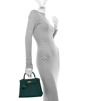 Hermes Togo Kelly Retourne 25 Malachite 2 of 10