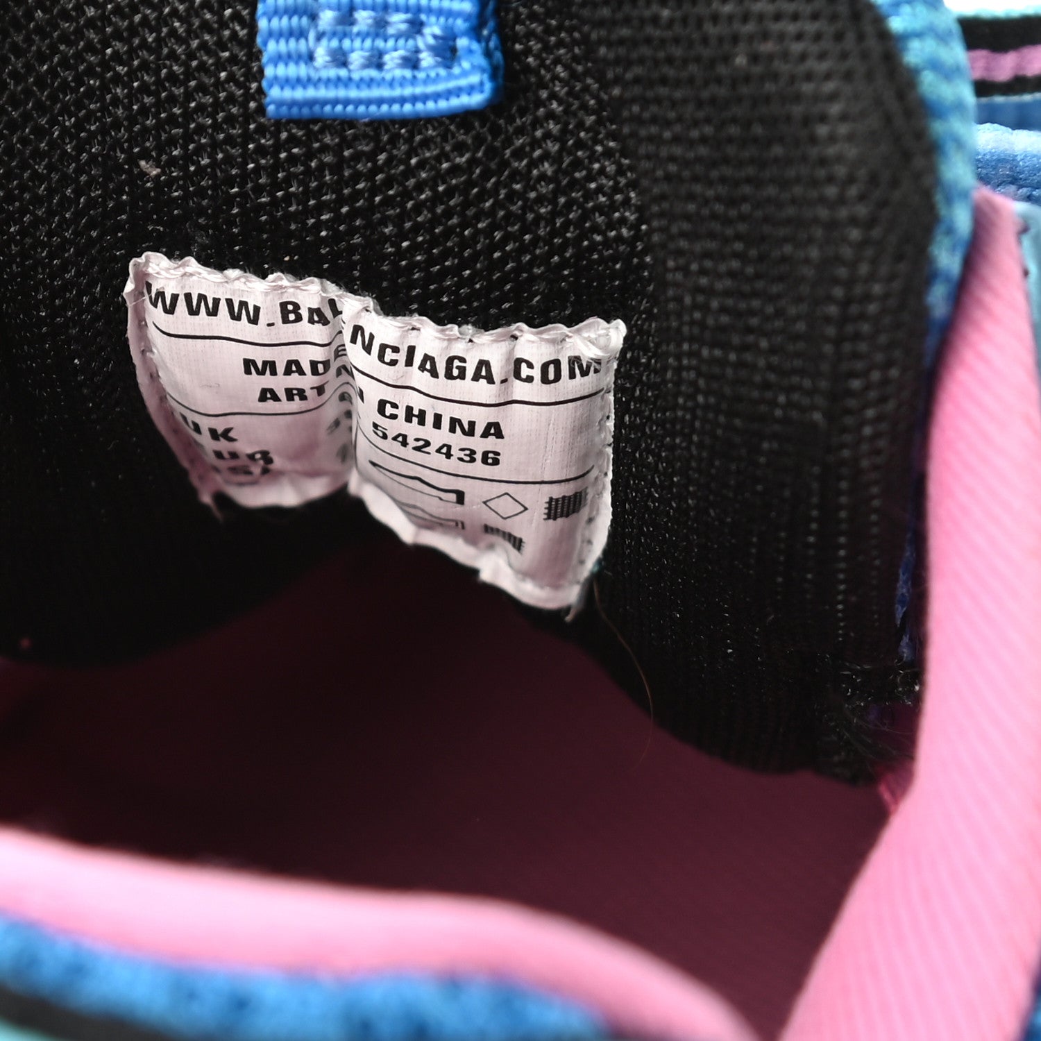 Balenciaga Mesh Nylon Womens Track Sneakers 39 Blue Black 10 of 11