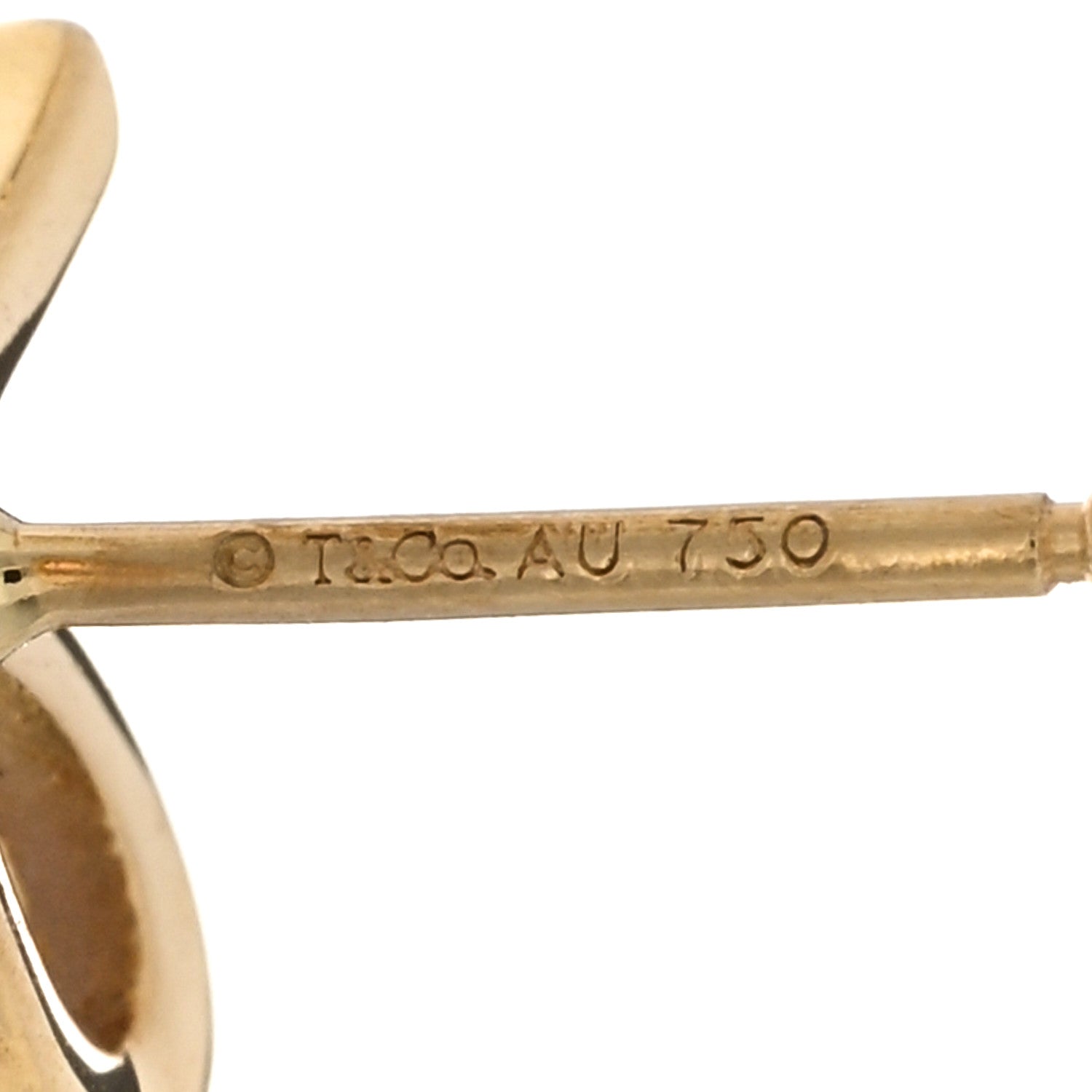 Tiffany 18K Yellow Gold Bow Earrings 4 of 5