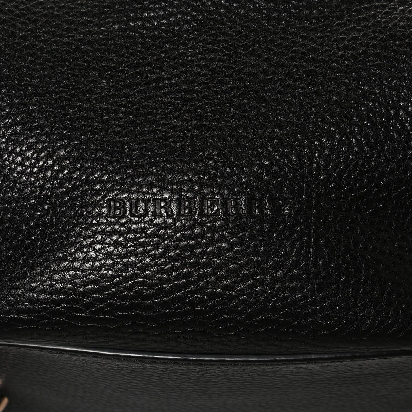 Grainy Calfskin House Check Small Maidstone Black
