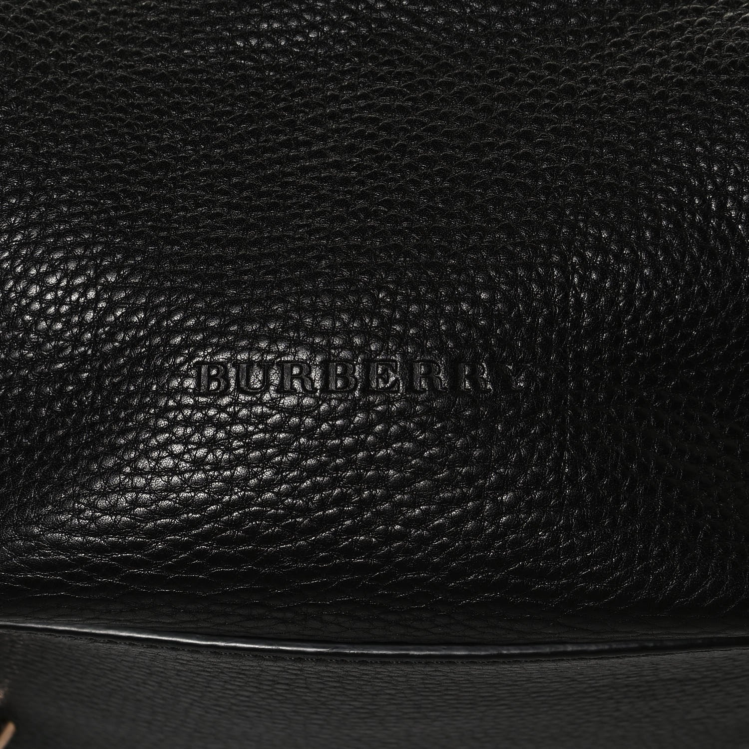 Burberry Grainy Calfskin House Check Small Maidstone Black 10 of 15