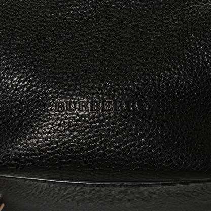Burberry Grainy Calfskin House Check Small Maidstone Black 10 of 15