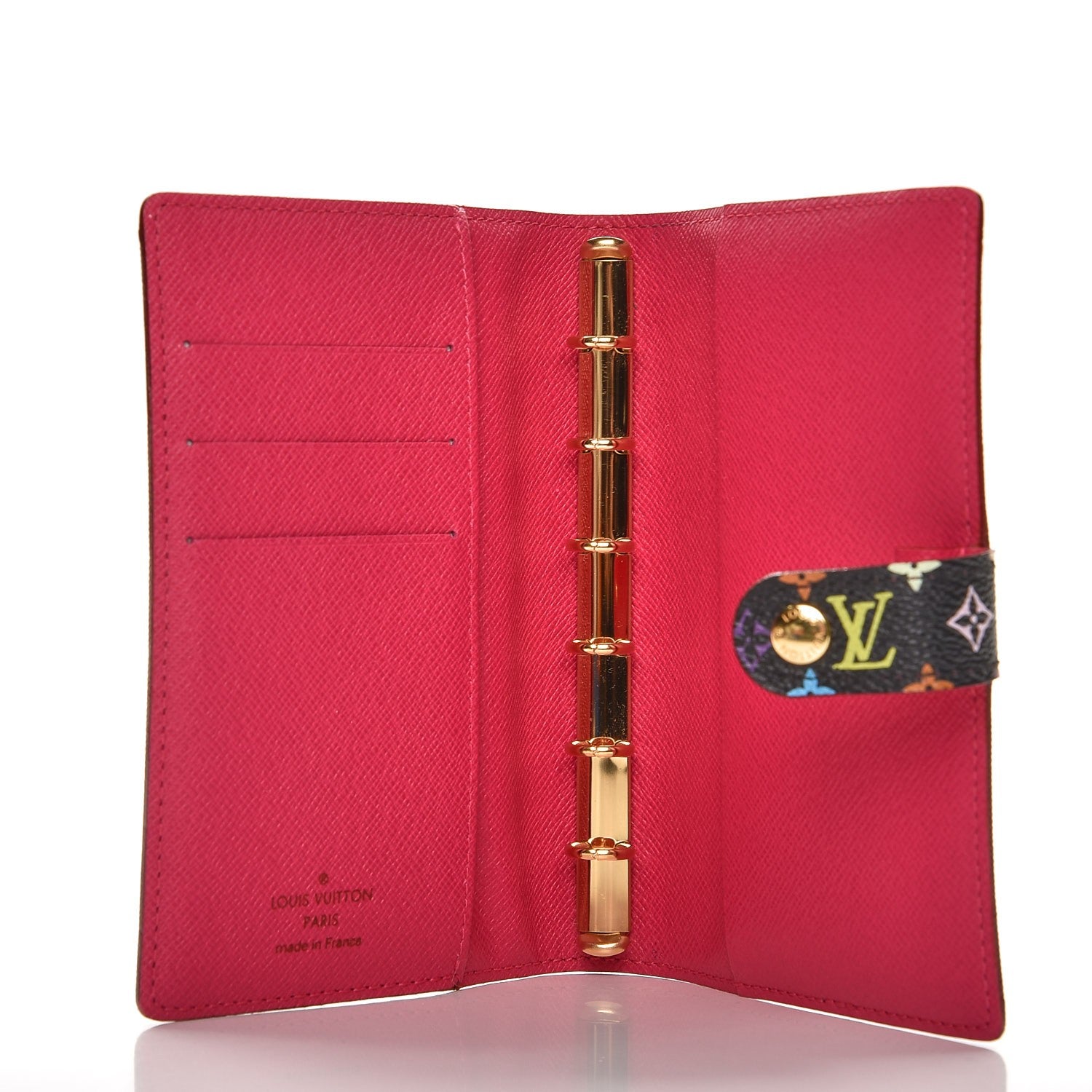 Louis Vuitton Monogram Multicolor Small Ring Agenda Cover Black Grenade 5 of 9