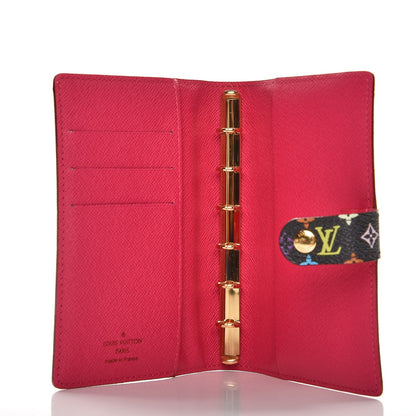 Louis Vuitton Monogram Multicolor Small Ring Agenda Cover Black Grenade 5 of 9