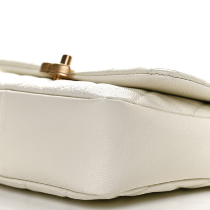 Chanel Shiny Caviar Quilted Small Chain Melody Flap White 10 of 10