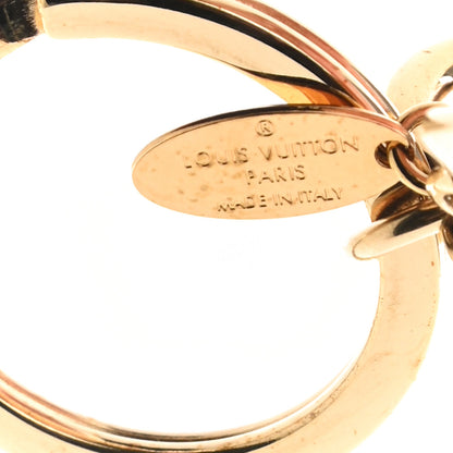 Louis Vuitton Metal LV Facettes Bag Charm Key Holder Gold 3 of 5