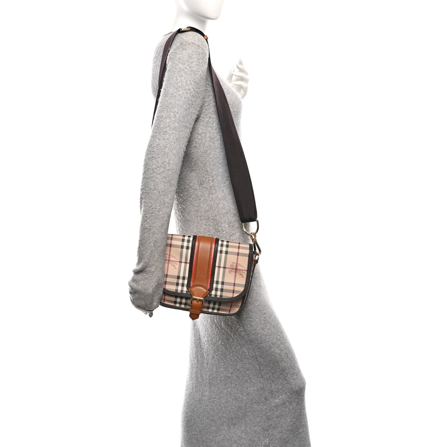 Haymarket Check Messenger Brown