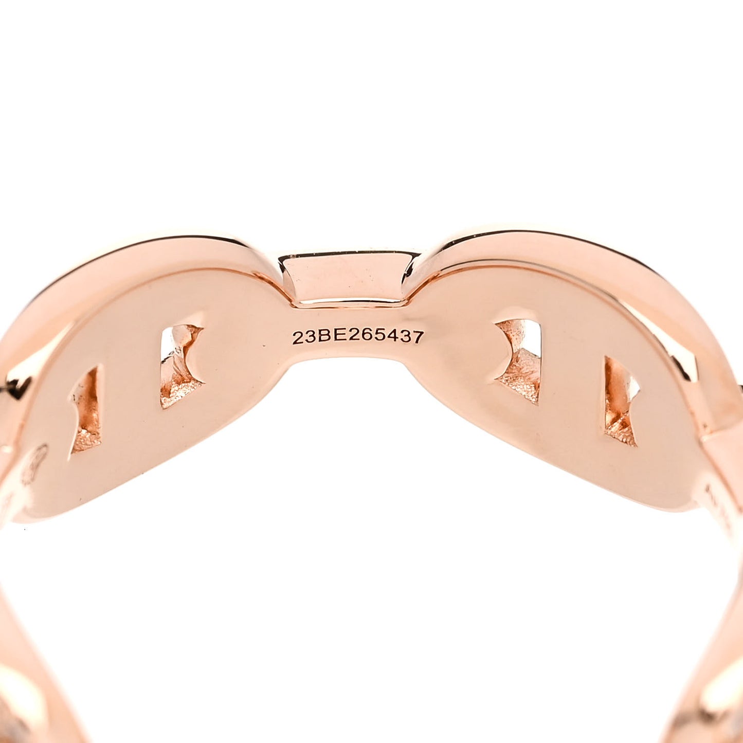 18K Rose Gold Diamond PM d'Ancre Enchainee Ring 57 8