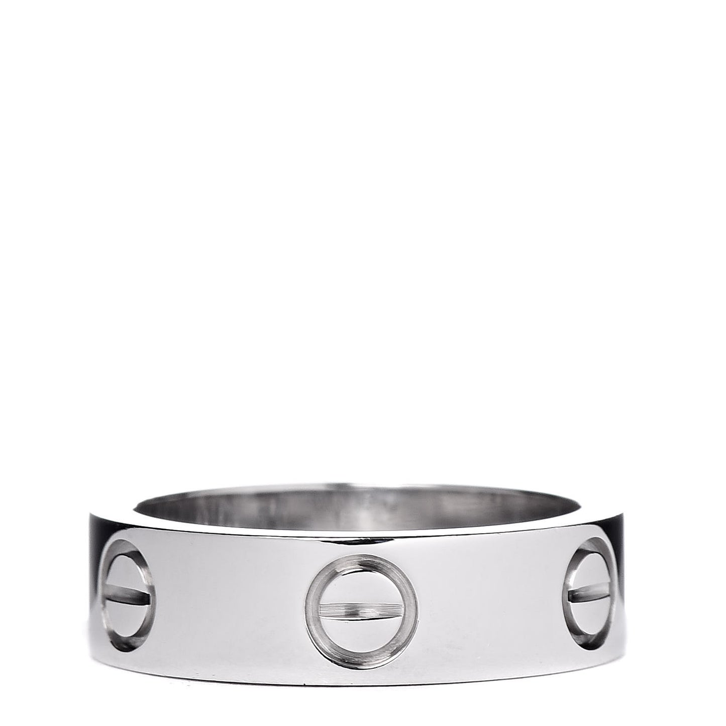 18K White Gold 5.5mm LOVE Ring 53 6.25
