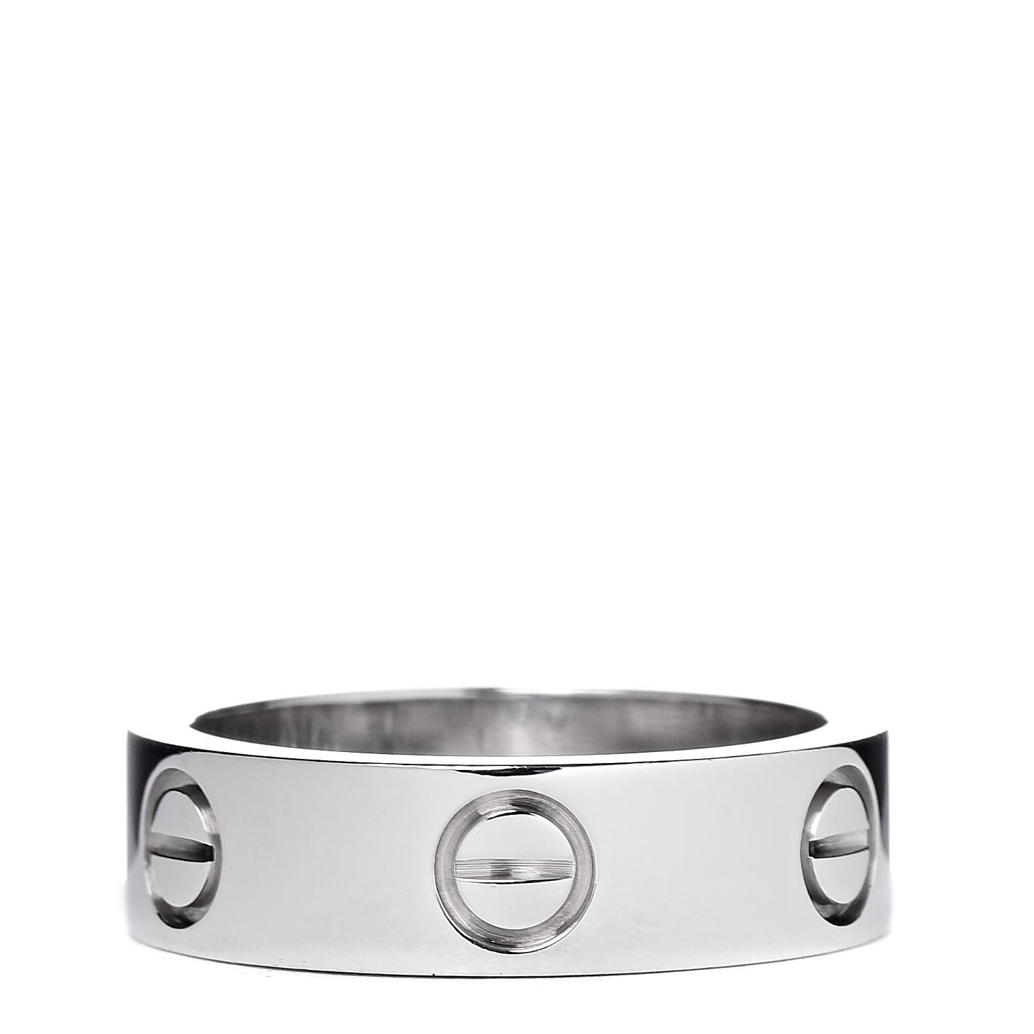 Cartier 18K White Gold 5.5mm LOVE Ring 53 6.25 3 of 4