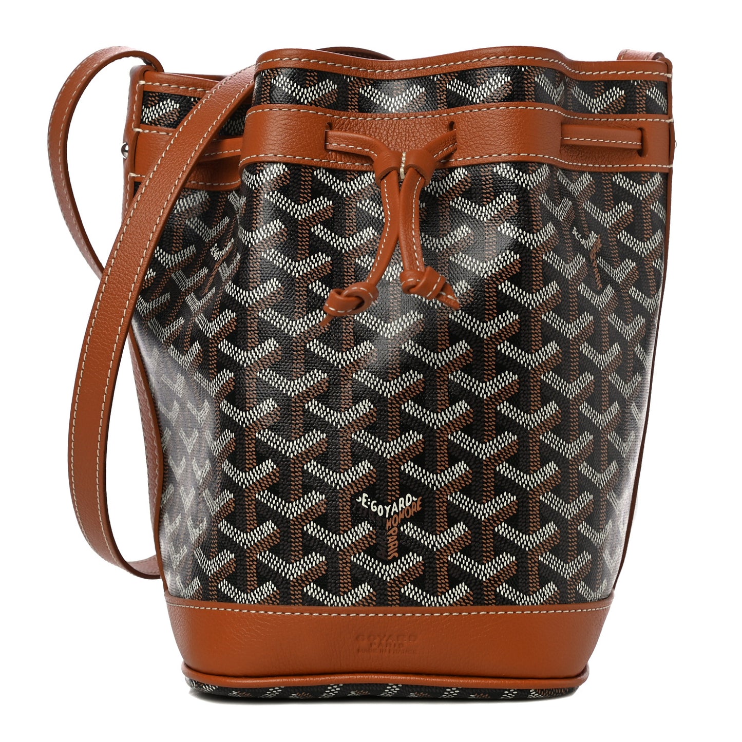 Goyardine Petit Flot Bucket Bag PM Black Gold