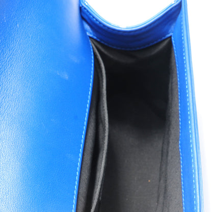 Chanel Patent Leather Medium Boy Flap Plexiglass Blue 7 of 7