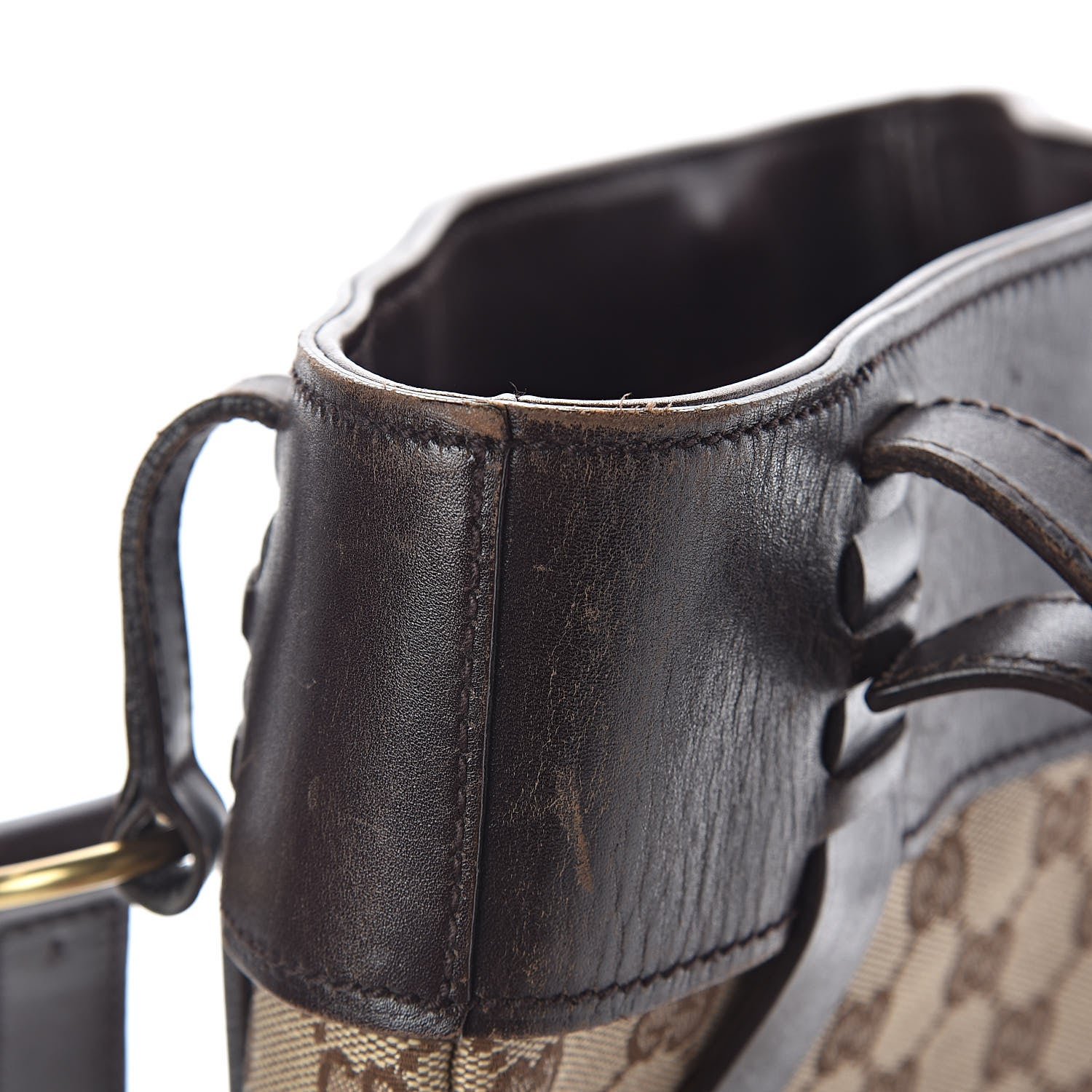 Gucci Monogram Calfskin Tote Dark Brown 11 of 18