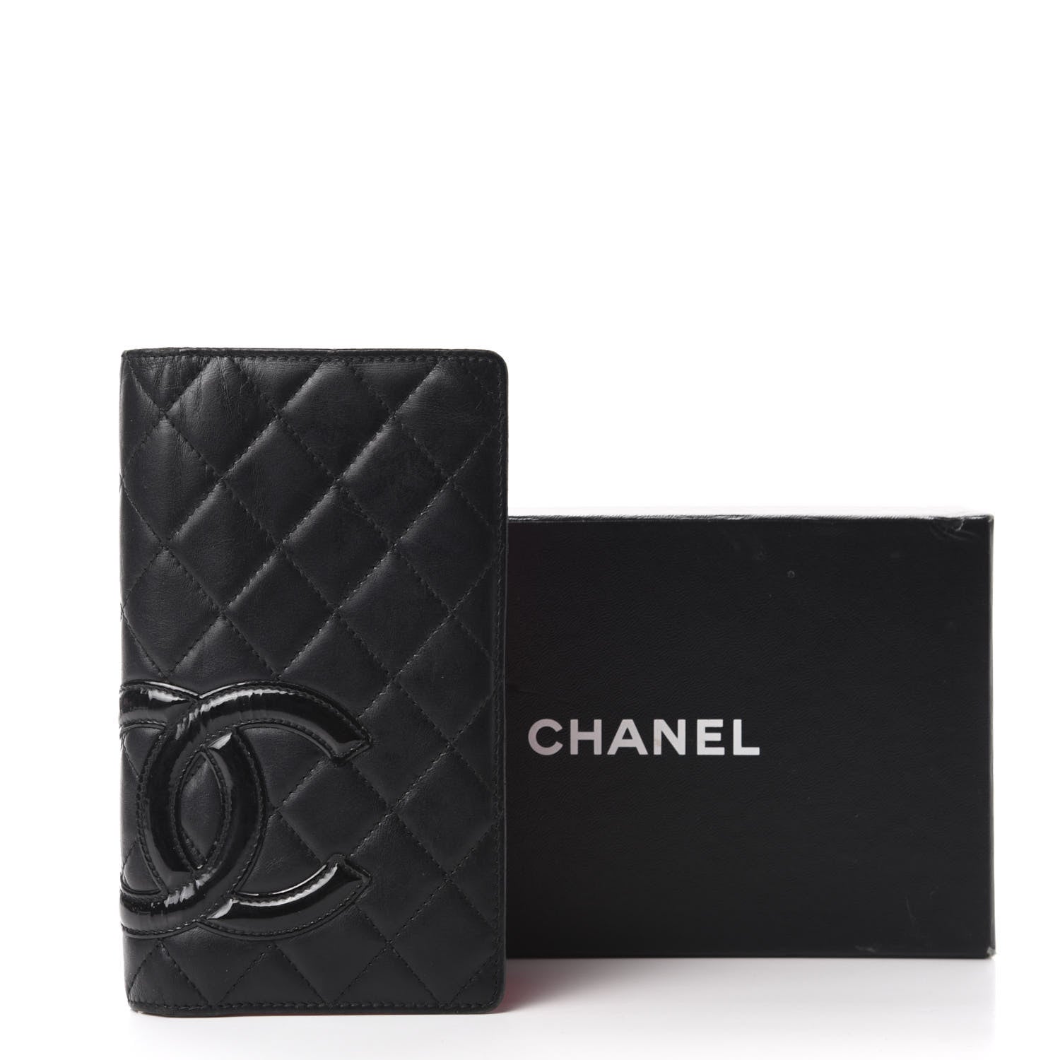 Chanel Calfskin Quilted Cambon Yen Wallet Black 9 of 9