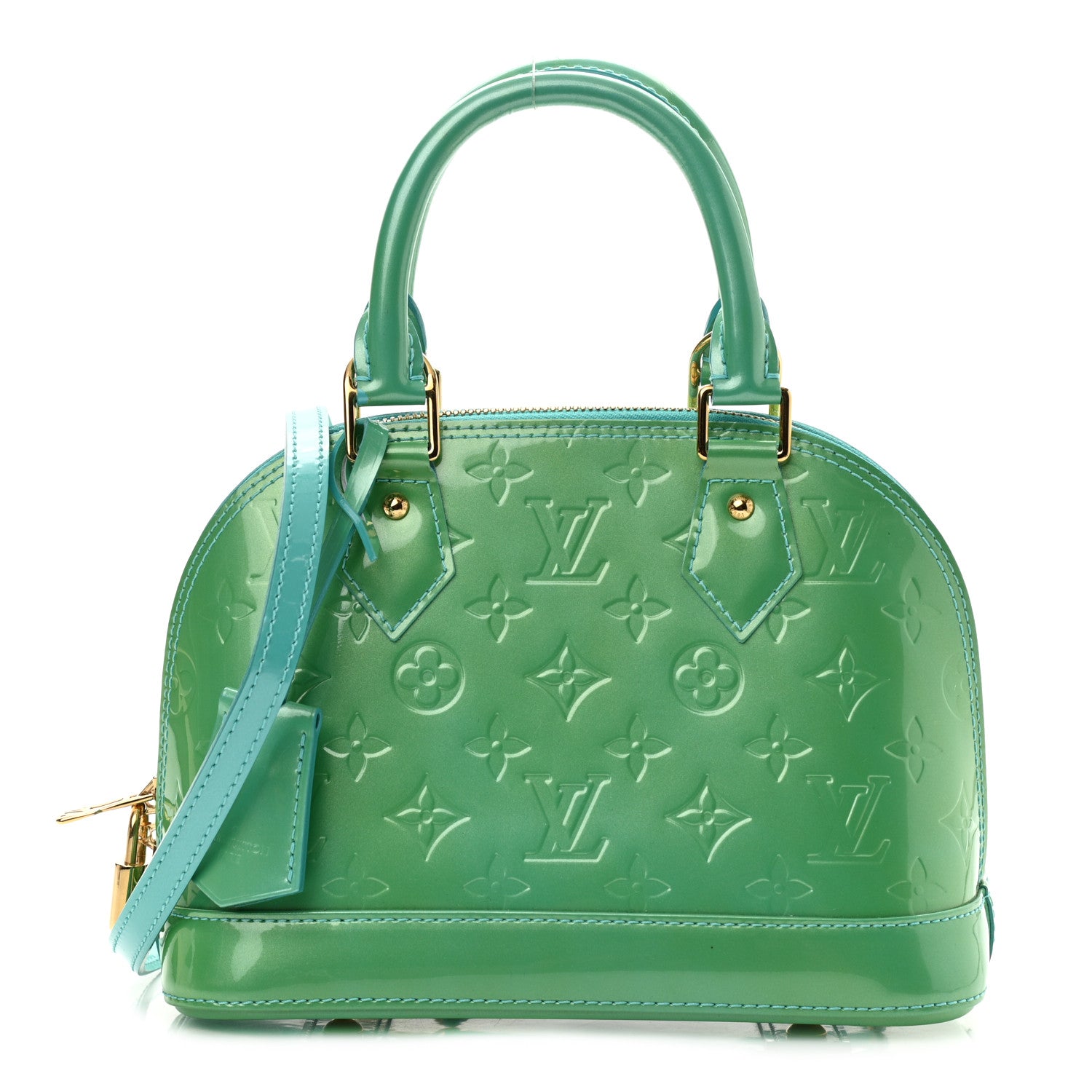 Louis Vuitton Vernis Alma BB Blue Lagon 1 of 8