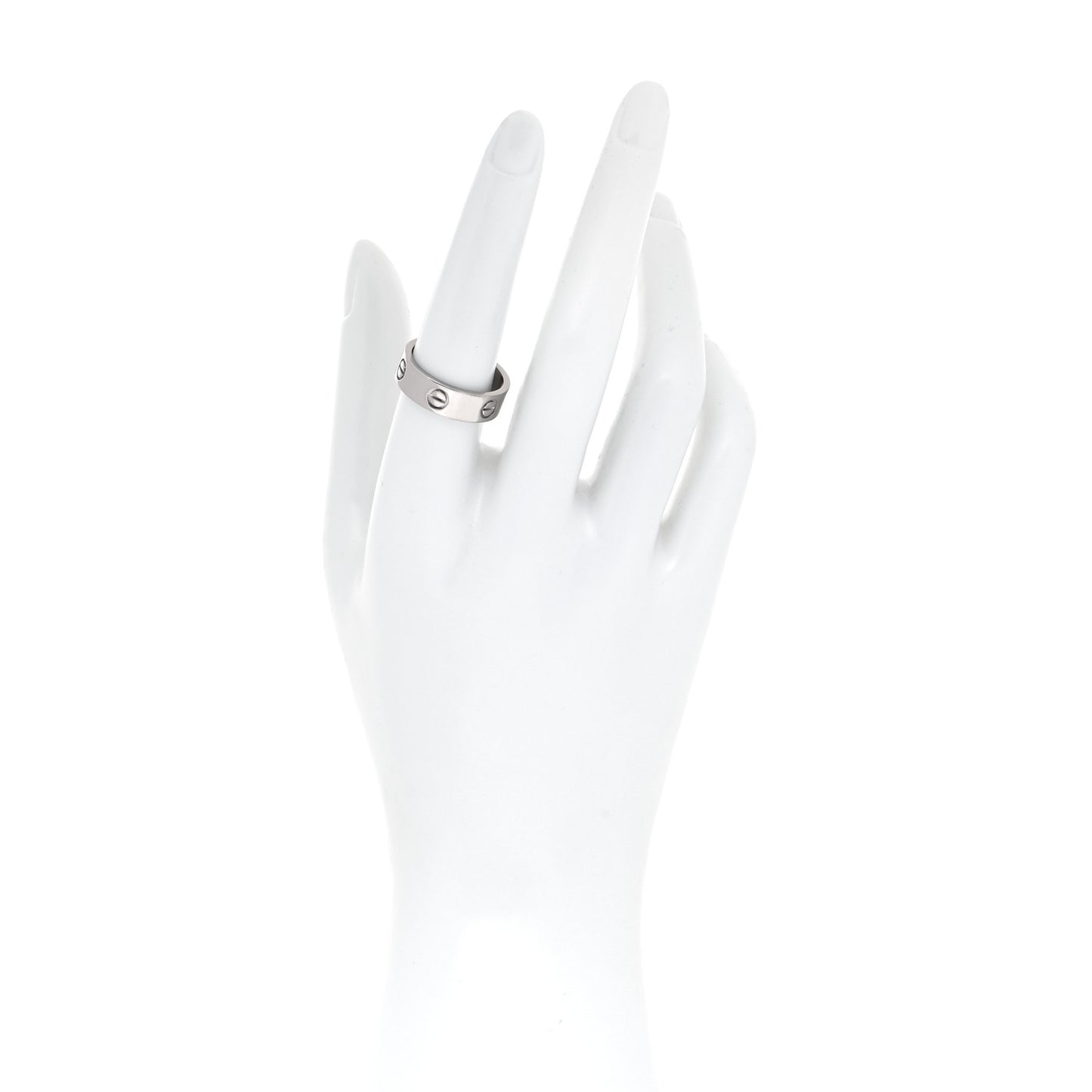 18K White Gold 5.5mm LOVE Ring 57 8