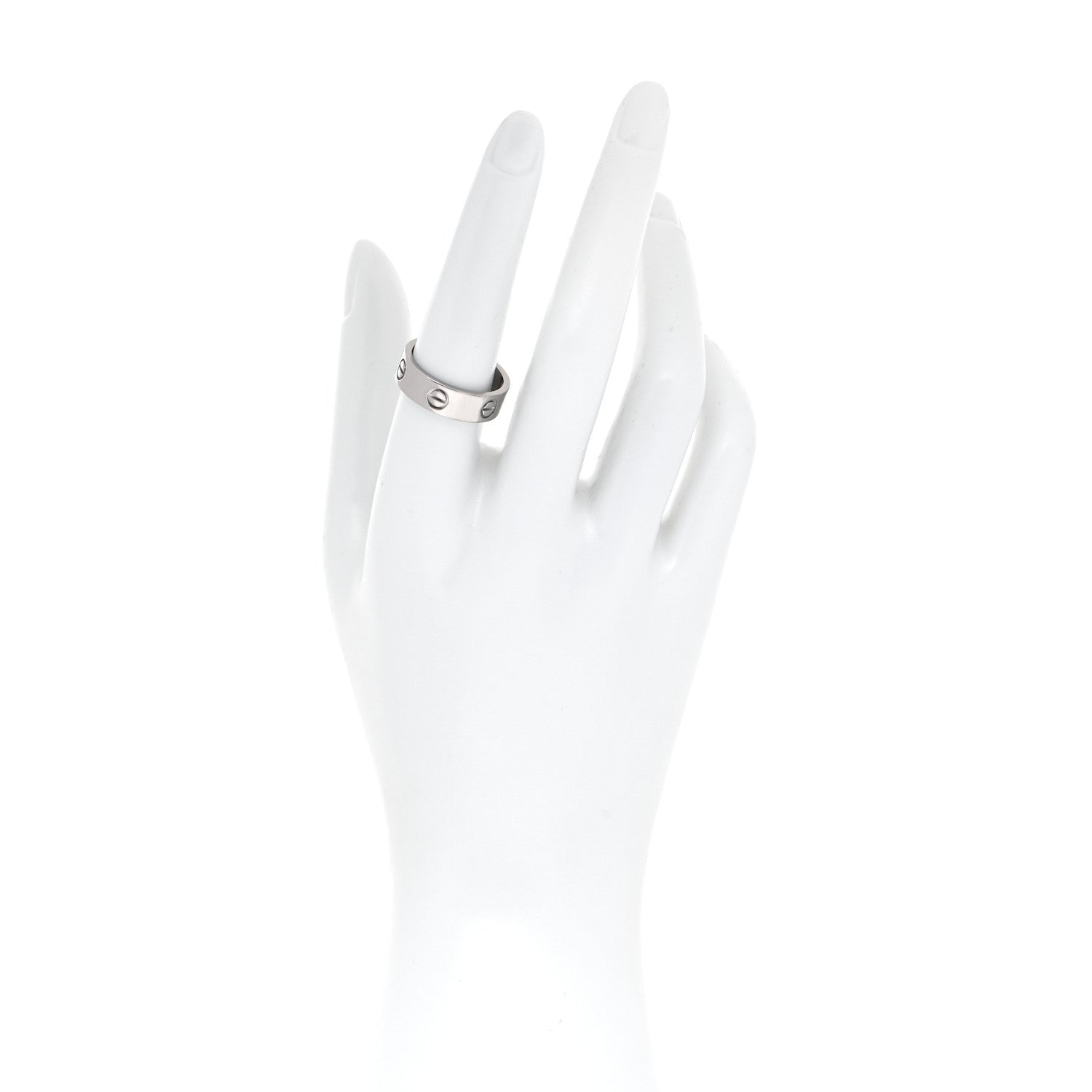 Cartier 18K White Gold 5.5mm LOVE Ring 57 8 2 of 4