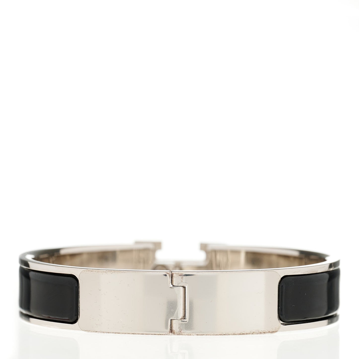 Enamel Narrow Clic Clac H Bracelet PM Black