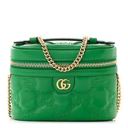 Gucci Calfskin GG Matelasse Mini Top Handle Bag Spring Green 1 of 10