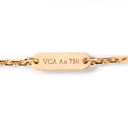 Van Cleef & Arpels 18K Yellow Gold Mother of Pearl Vintage Alhambra Pendant Necklace 6 of 6
