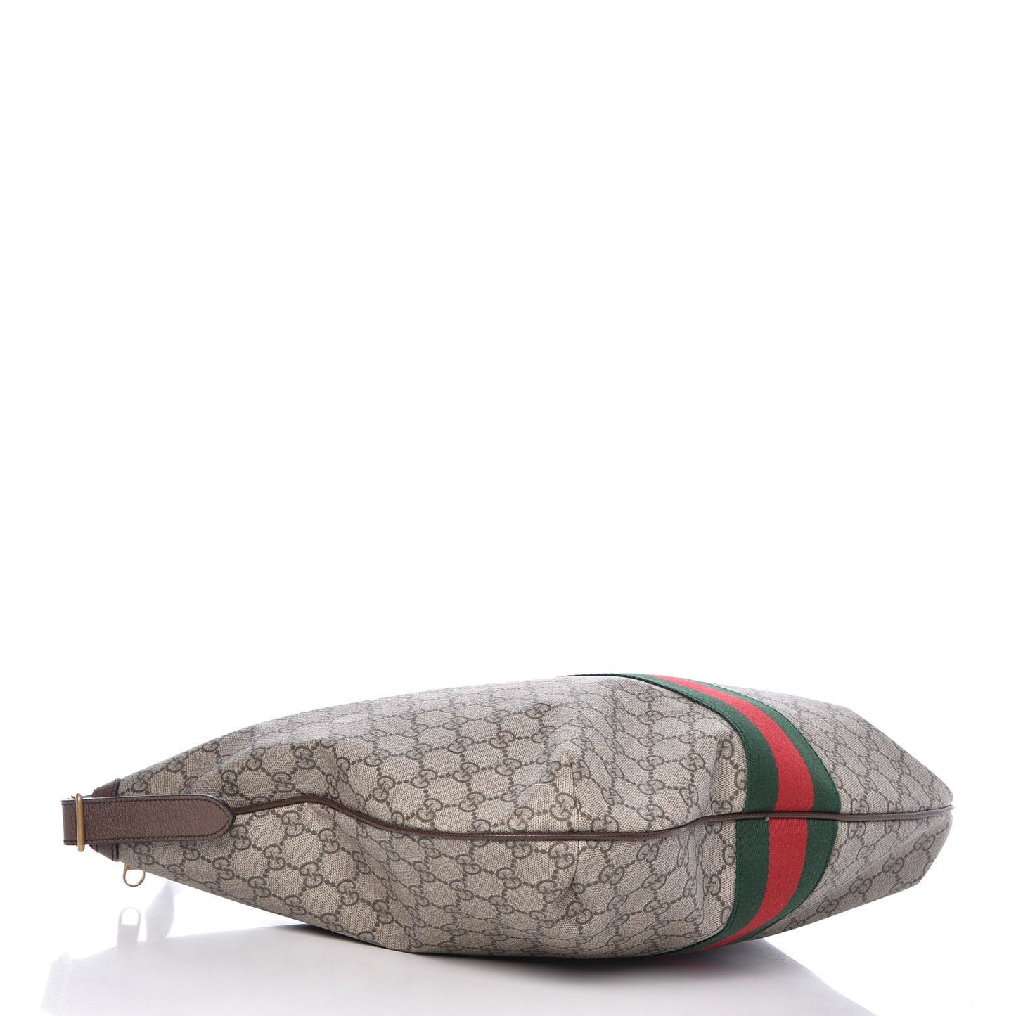 GG Supreme Monogram Web Ophidia Half Moon Hobo Brown