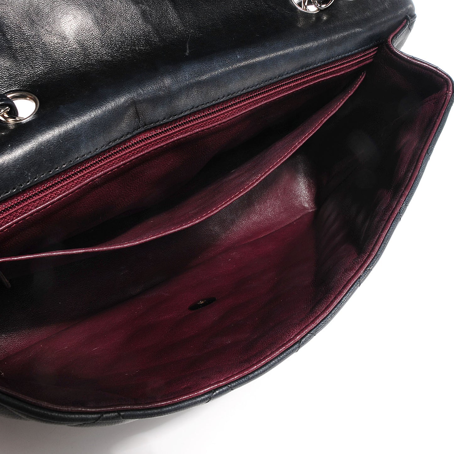 Lambskin Quilted Jumbo Single Flap Black