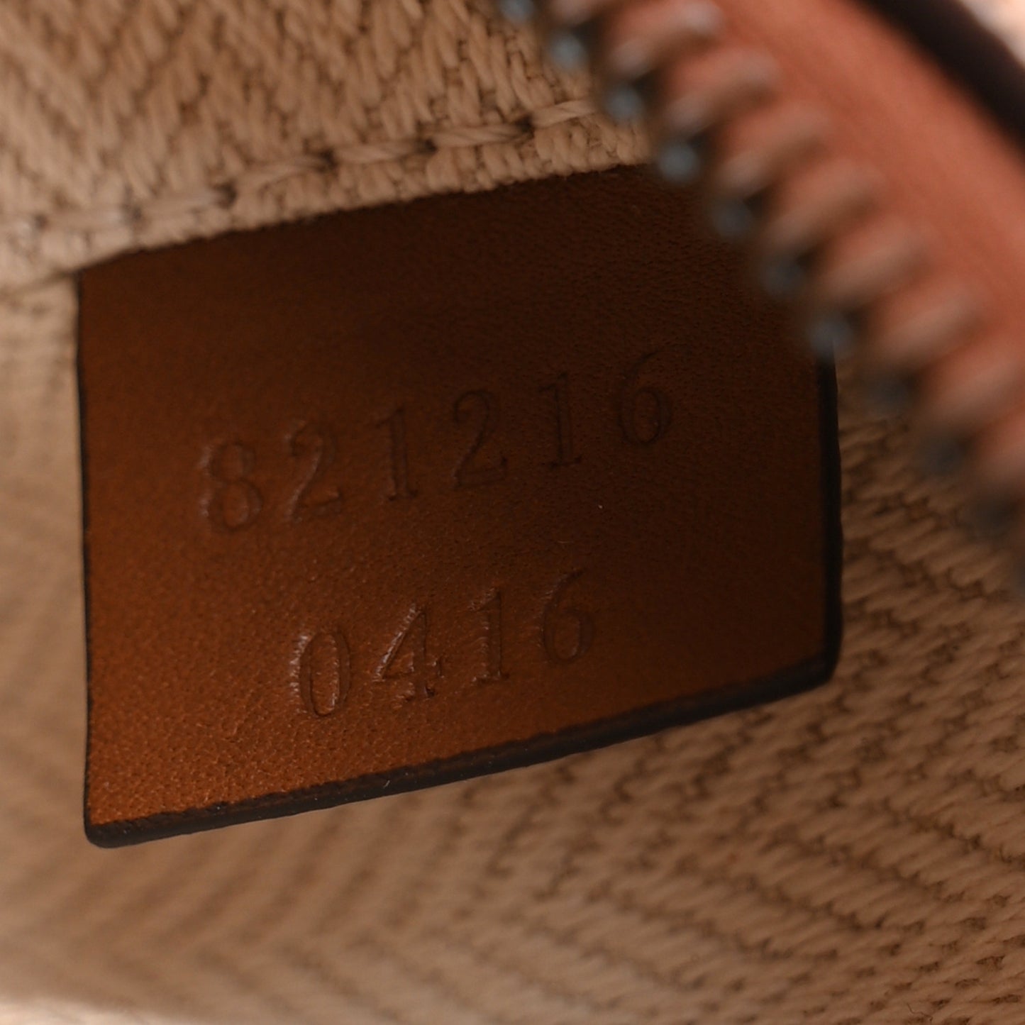 GG Supreme Monogram Textured Calfskin Emblem Mini Crossbody Beige Dark Brown