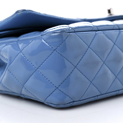 Chanel Patent Quilted Medium Double Flap Blue 7 of 14
