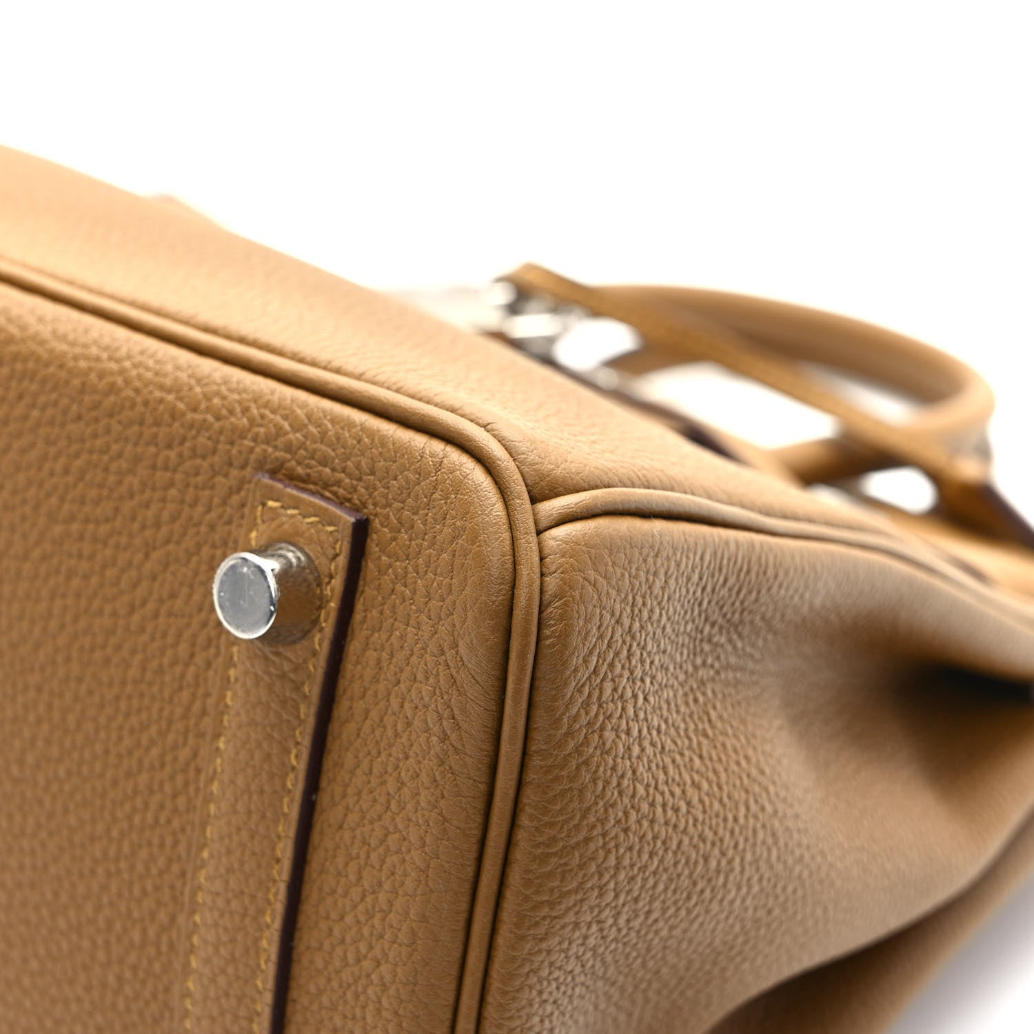 Hermes Togo Verso Birkin 25 Bronze Dore Bleu Brume 9 of 9