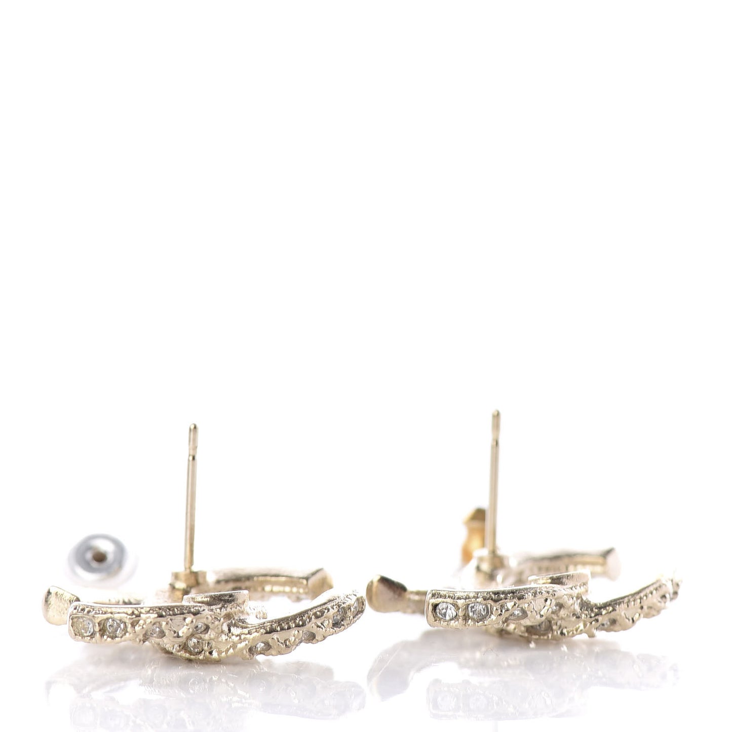 Crystal CC Earrings Gold