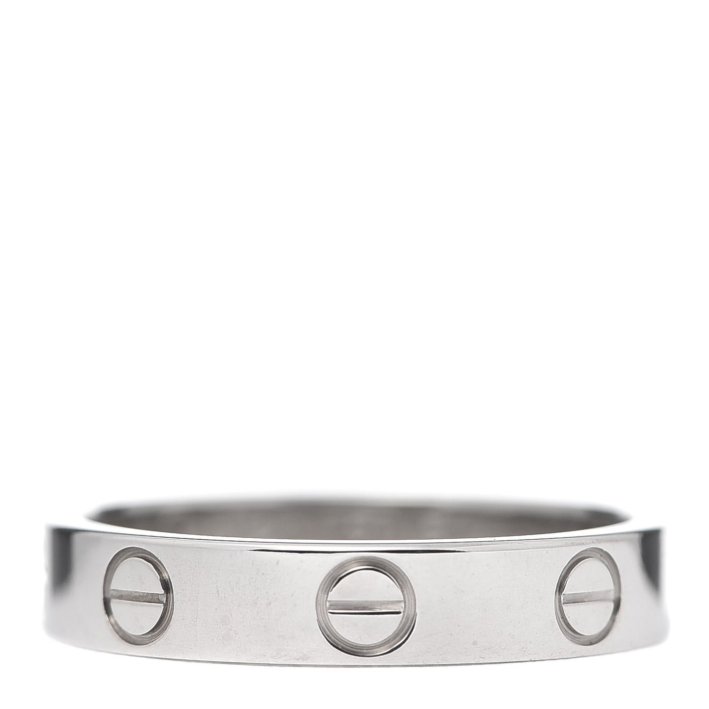 18K White Gold 3.5mm LOVE Wedding Band Ring 51 5.75
