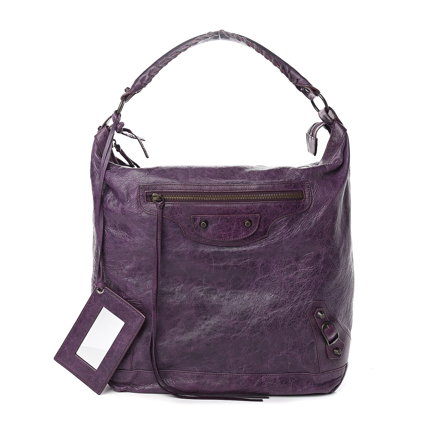 Agneau Classic Hardware Day Hobo Raisin