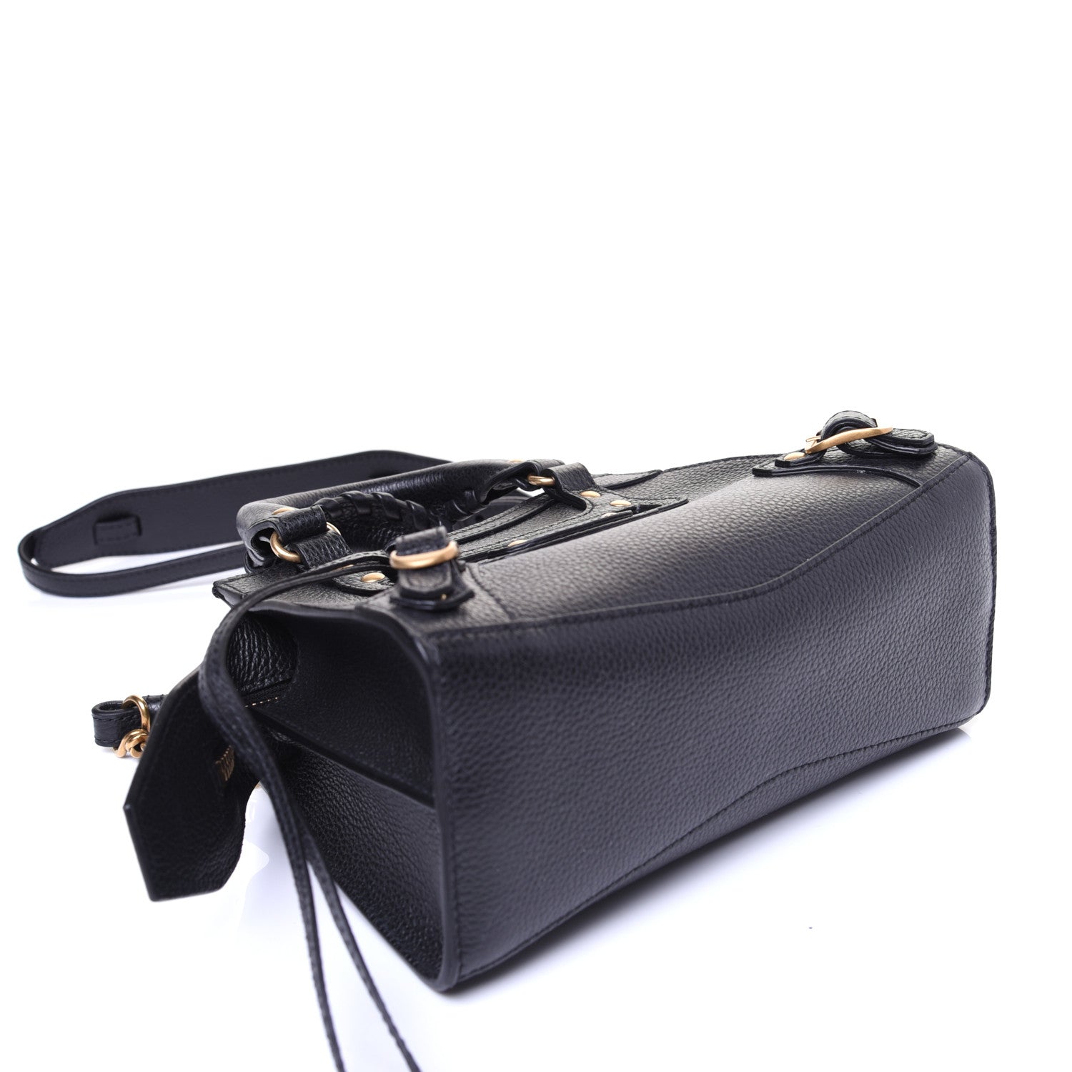 Balenciaga Grained Calfskin Neo Classic Gold Hardware Mini City Black 4 of 13