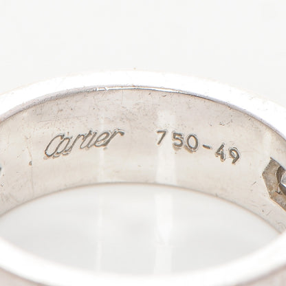 Cartier 18K White Gold 3 Diamond 5.5mm LOVE Ring 49 4.75 4 of 6
