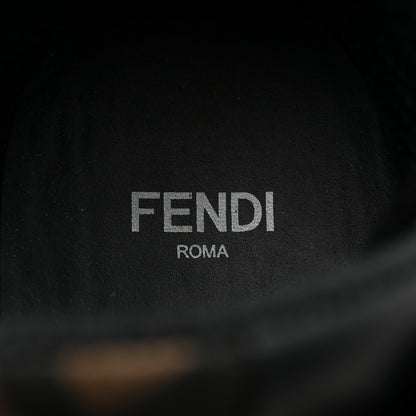 Fendi Nylon FF Reloaded High Top Sneakers 38.5 Tobacco Black 7 of 8