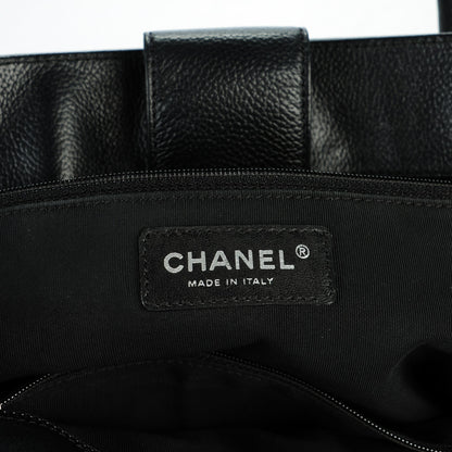 Chanel Calfskin Cerf Executive Shopper Tote Black 7 of 8