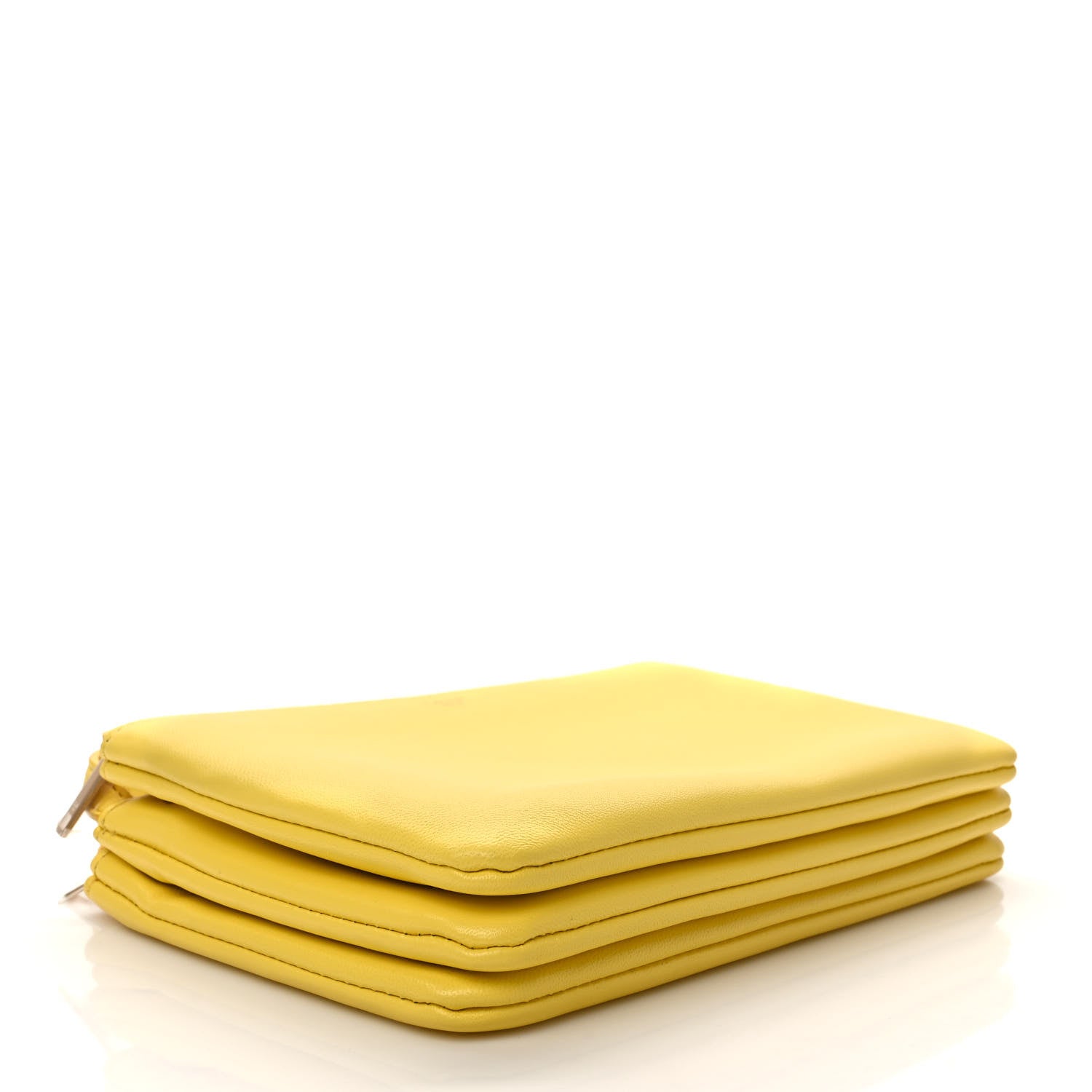 Celine Lambskin Small Trio Crossbody Bag Fluo Yellow 4 of 11