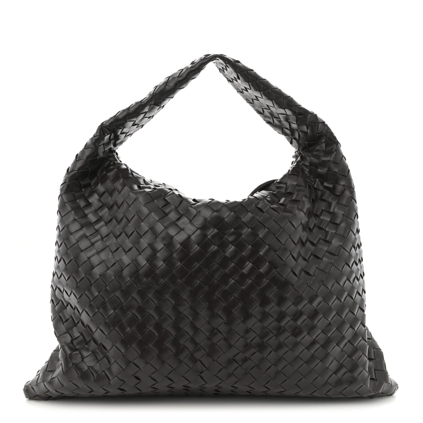 Calfskin Intrecciato Large Hop Ebano