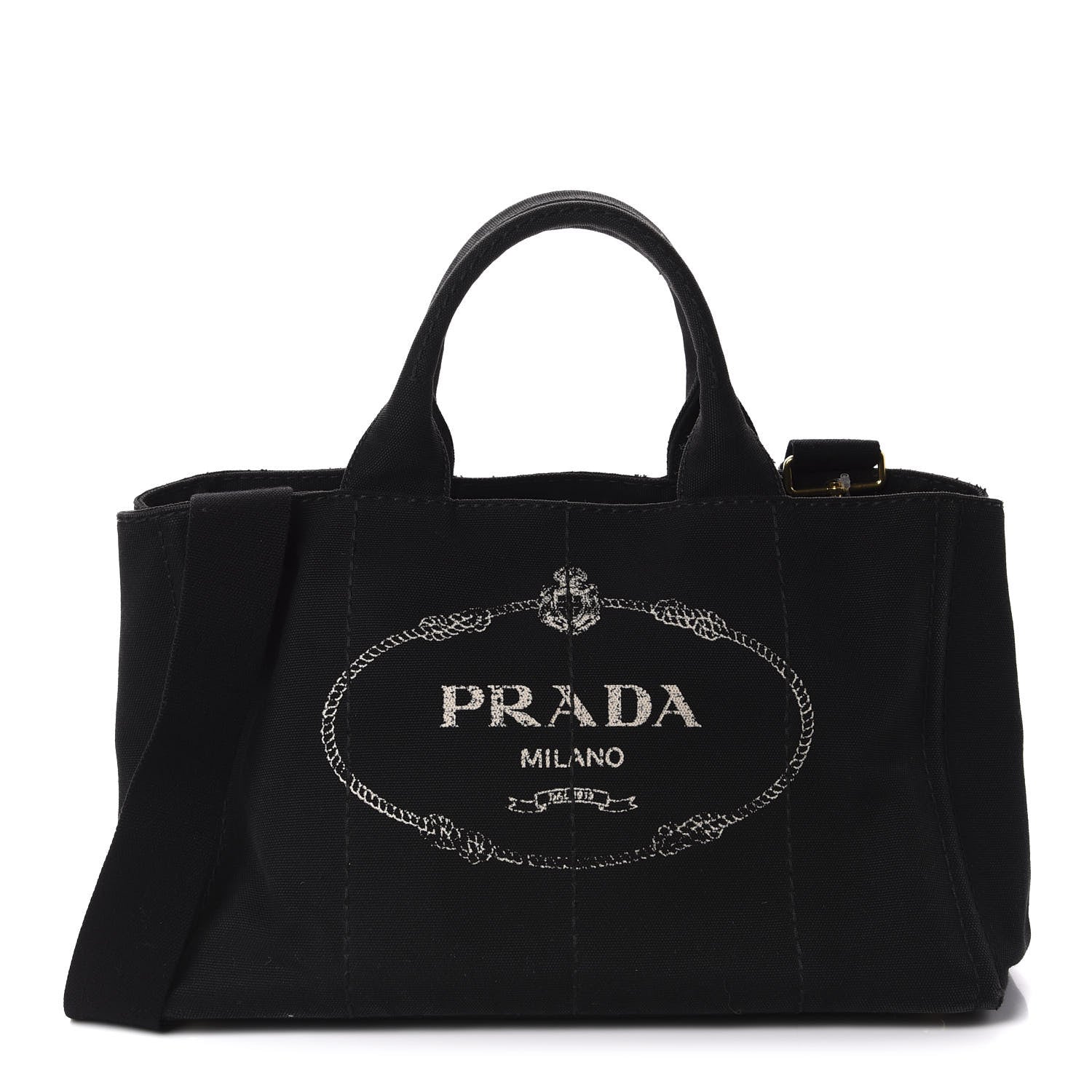 Prada Canapa Logo Tote Black 1 of 10