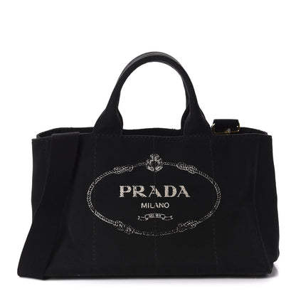 Prada Canapa Logo Tote Black 1 of 10