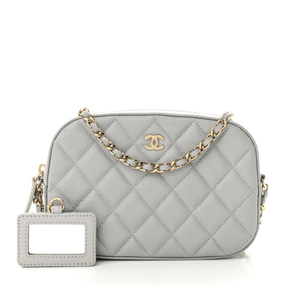 Chanel Caviar Quilted Camera Case Grey 3 of 12