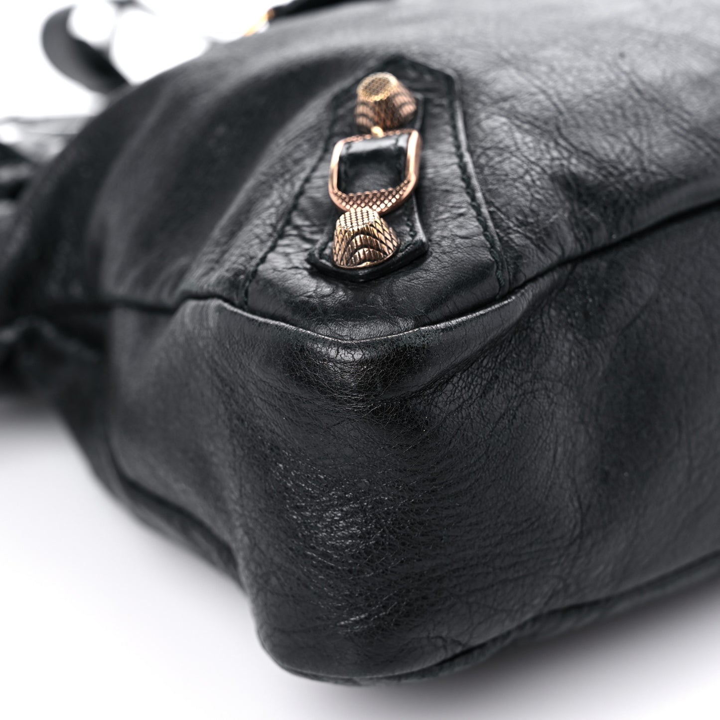 Agneau Giant 12 Rose Gold Hardware Town Black
