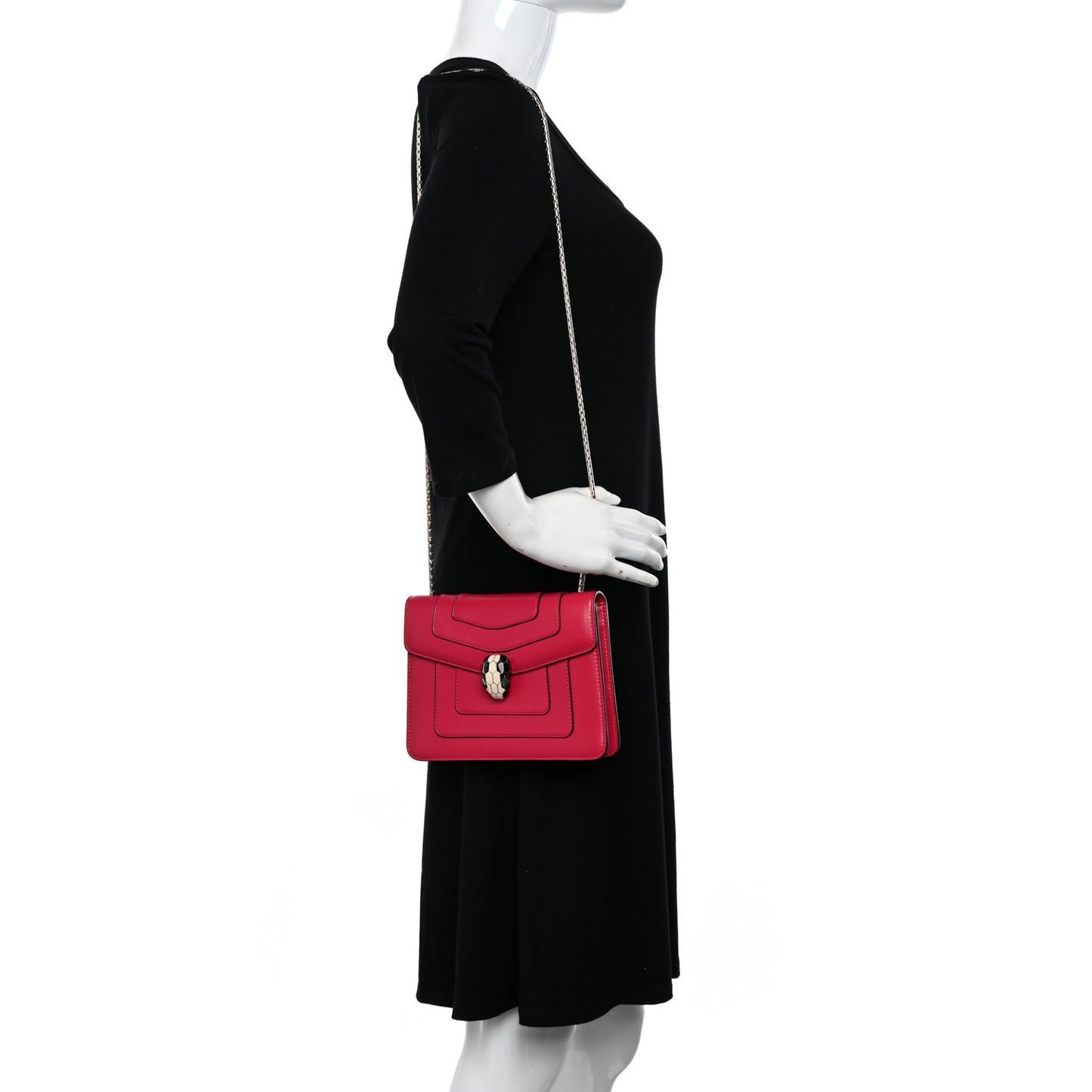Calfskin Serpenti Forever Crossbody Bag Pink