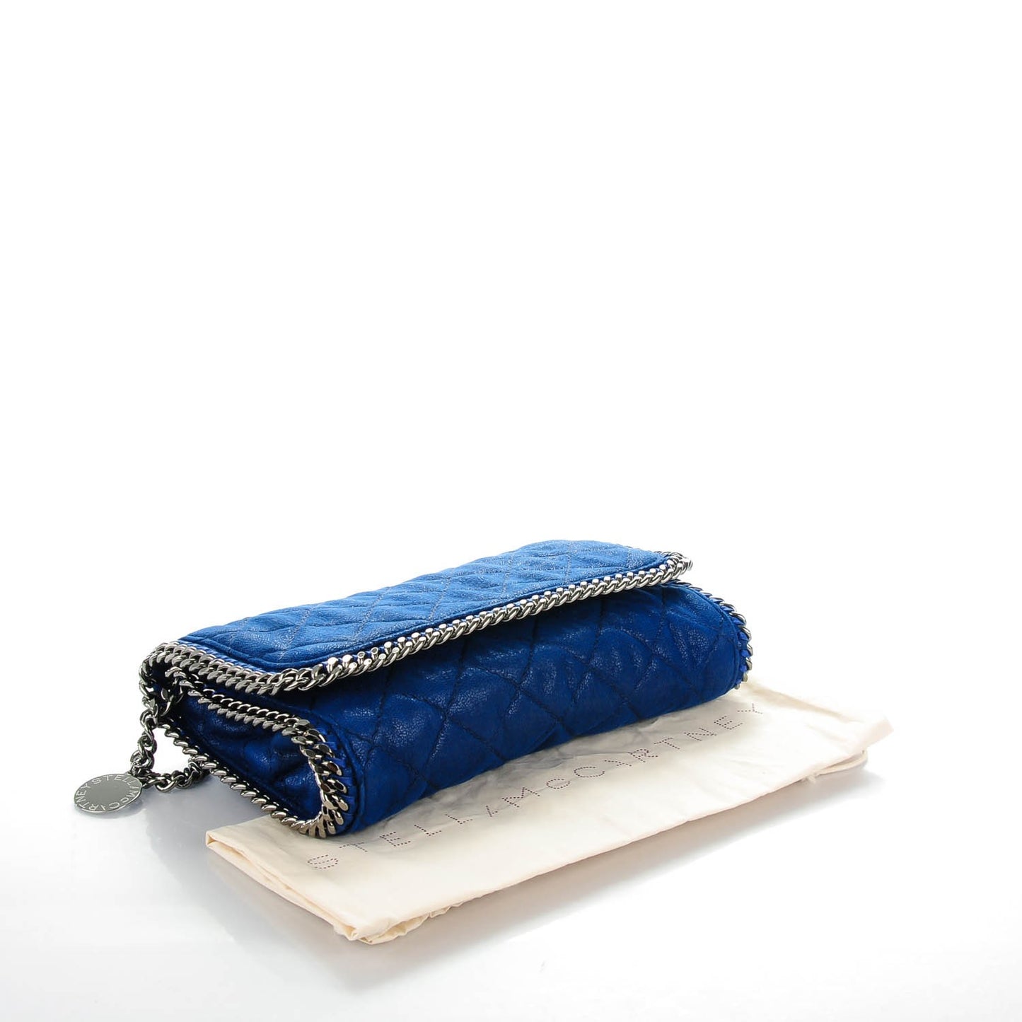 Shaggy Deer Quilted Falabella Clutch Blue