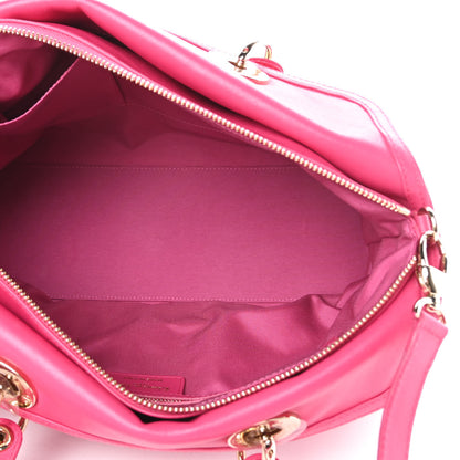 Christian Dior Lambskin Cannage Medium Granville Tote Fuchsia 5 of 14