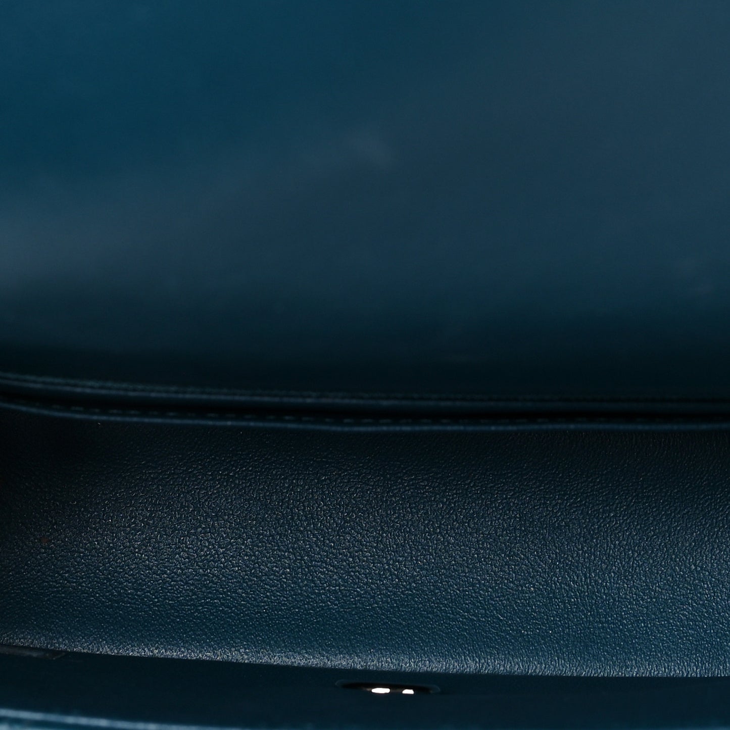 Lambskin Quilted Mini Rectangular Flap Dark Blue
